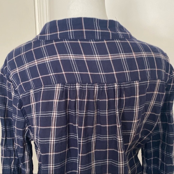 JOIE Fara B Plaid Ruffle Neck Button Down - Picture 6 of 8
